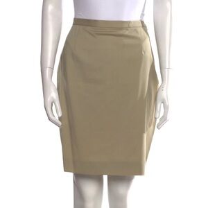 Giorgio Armani Vintage Beige Wool Pencil Skirt